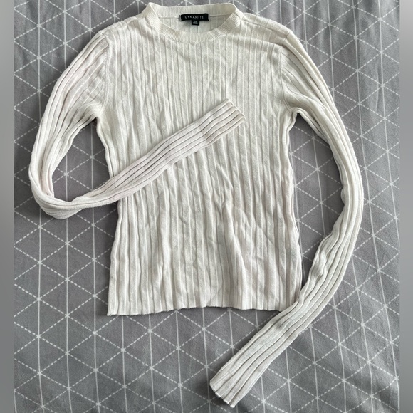 🌺 5/$30 🌺 Dynamite Ribbed white crop sweater top - Picture 2 of 7